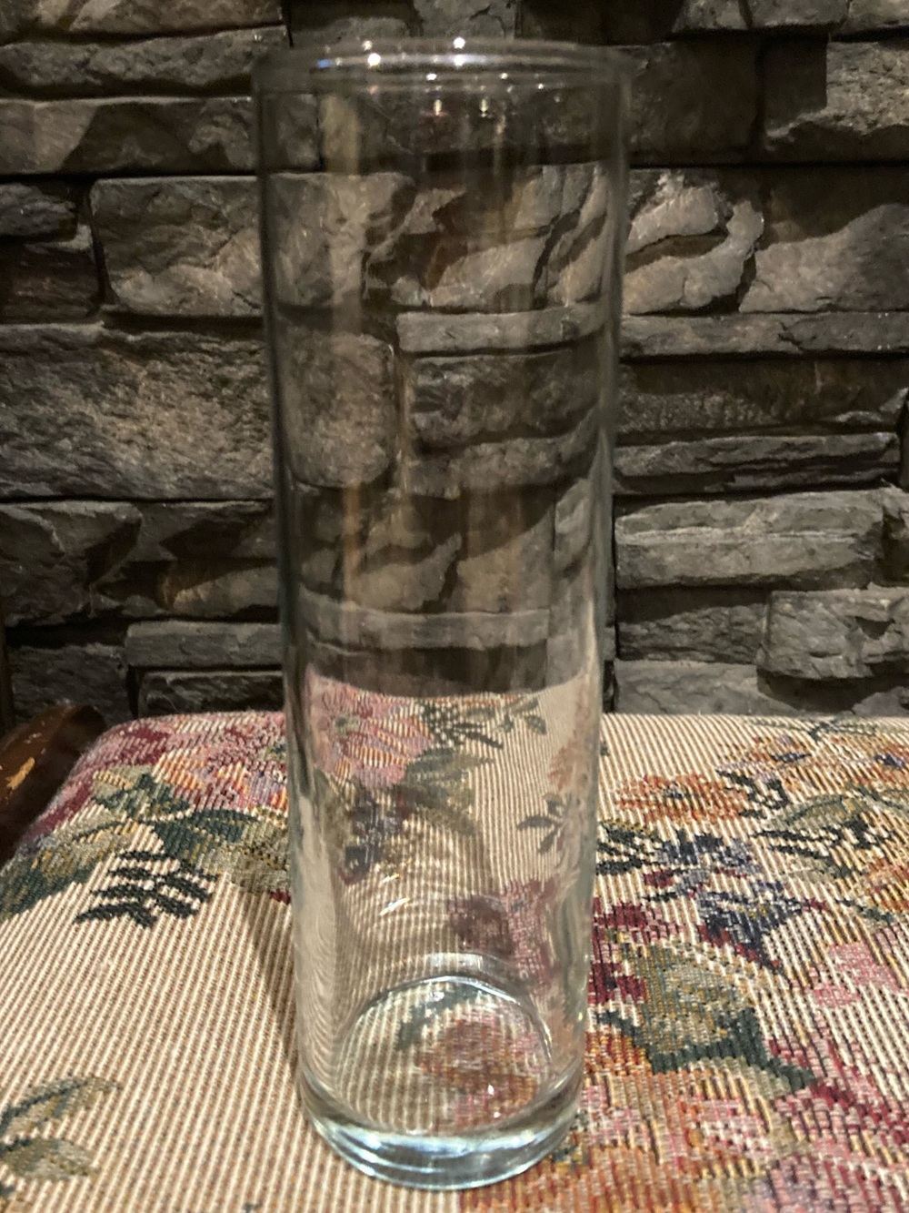 Tall Cylindrical Glass Vase